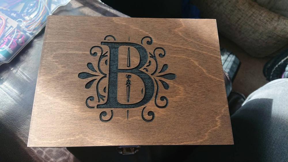Engraved Monogram Initial Box I Small Large Wood Boxes - Customer Photo From Sara Prosacco