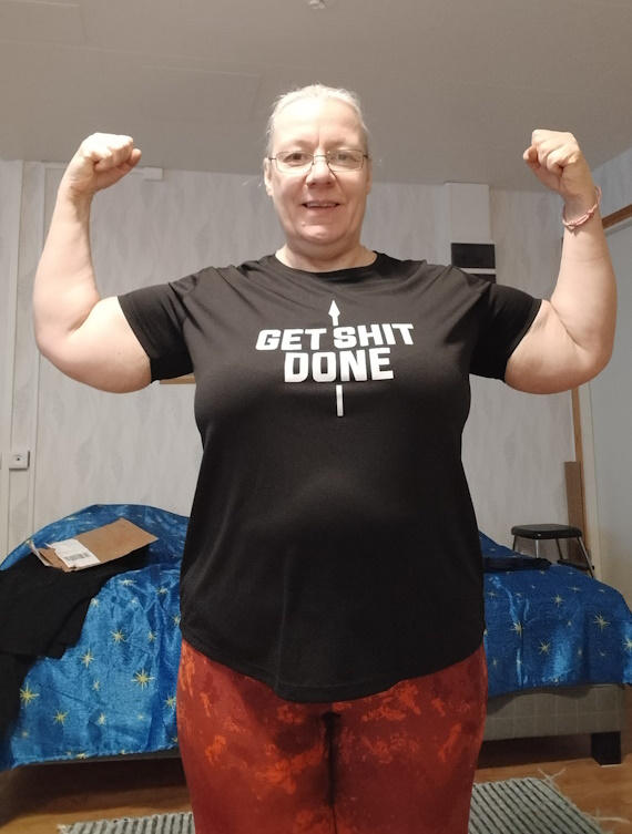 Women’s Get Shit Done MkI Black FYS - 2XL - Customer Photo From Rebekka Miettinen