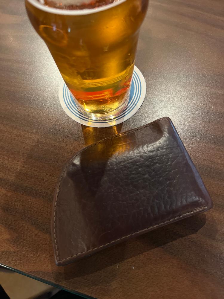 American Bison Leather Front Pocket Wallet - Customer Photo From Kevin 