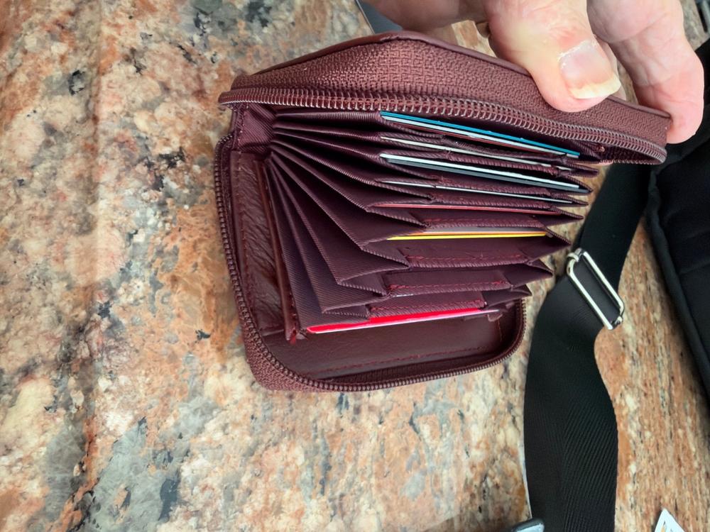 Accordion Zip Wallet - RFID Blocking - Customer Photo From Judie Gallinelli