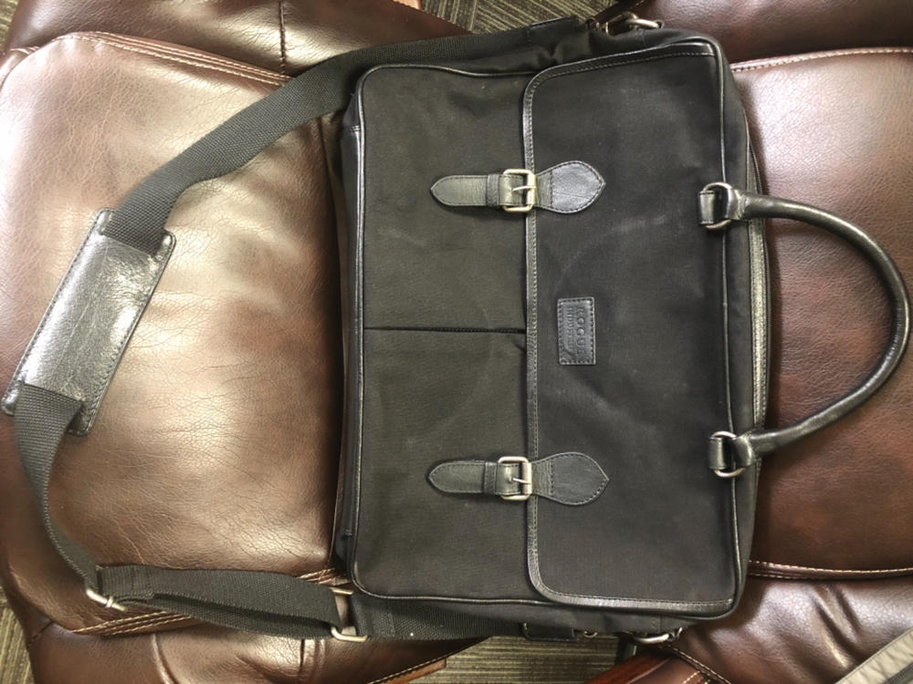 Waxed Canvas Laptop Bag - Customer Photo From Alfred Newton