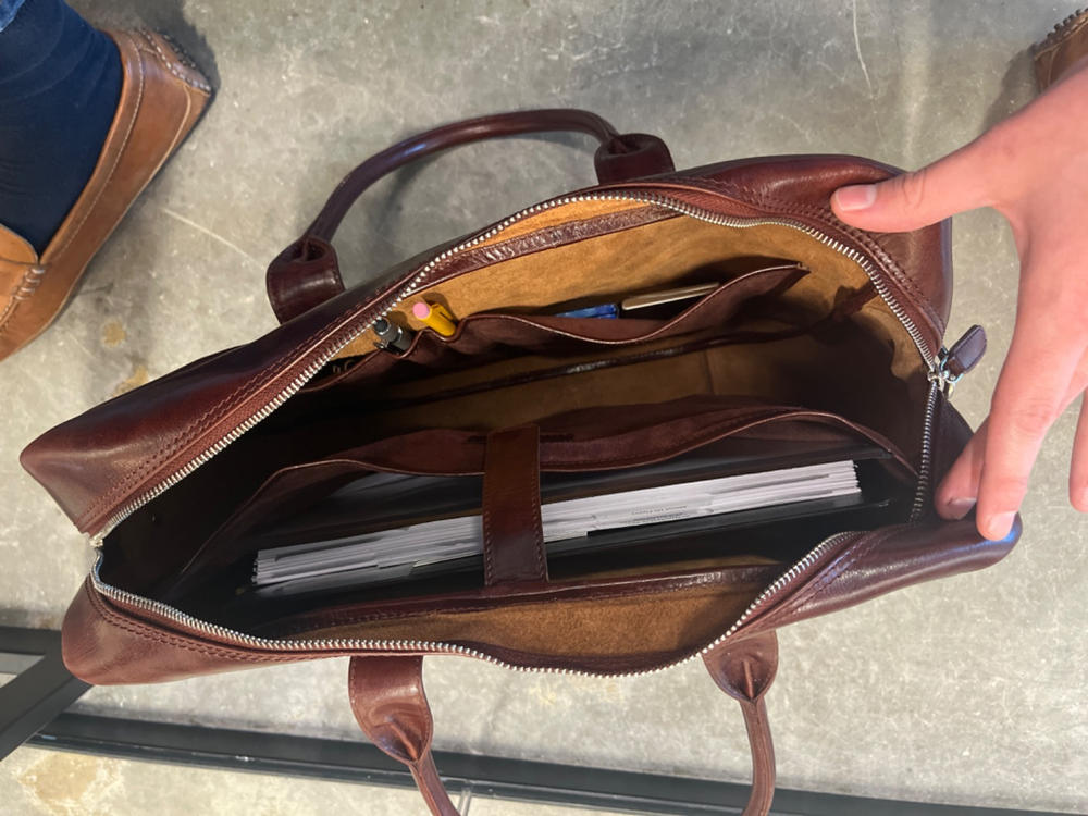 Katahdin Leather Briefcase - Customer Photo From Ben Coerver