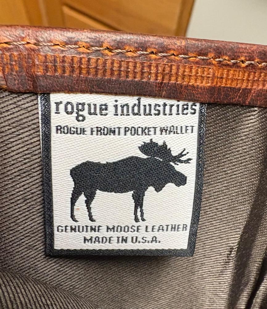 Rogue Front Pocket Wallet in Moose Leather - Customer Photo From David Willette