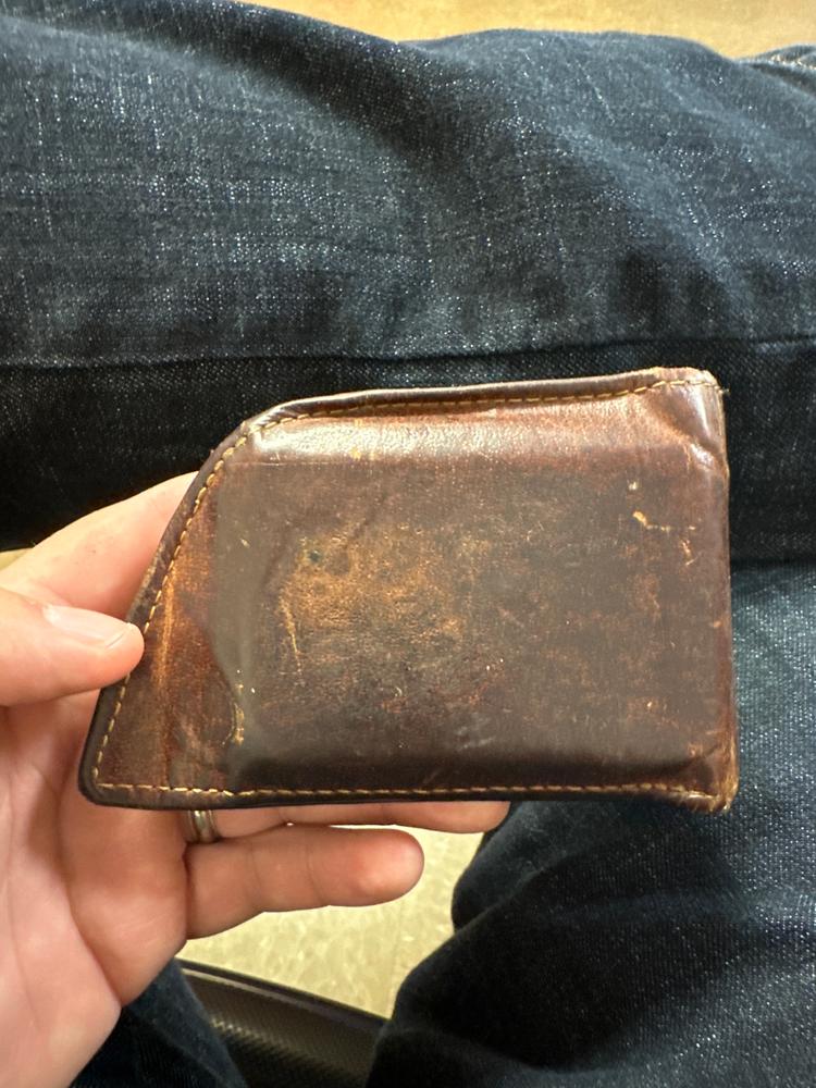Rogue Front Pocket Wallet in Moose Leather - Customer Photo From Jeremy Miller