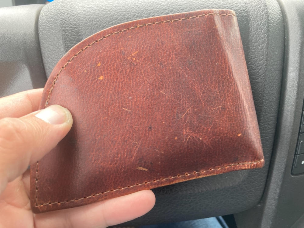 Rogue Front Pocket Wallet in Moose Leather - Customer Photo From Dave Patchett