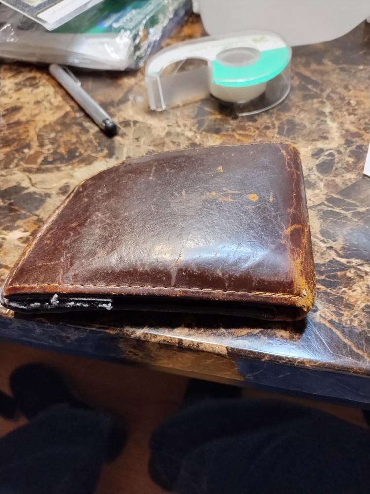 Rogue Front Pocket Wallet in Moose Leather - Customer Photo From Steven Blair