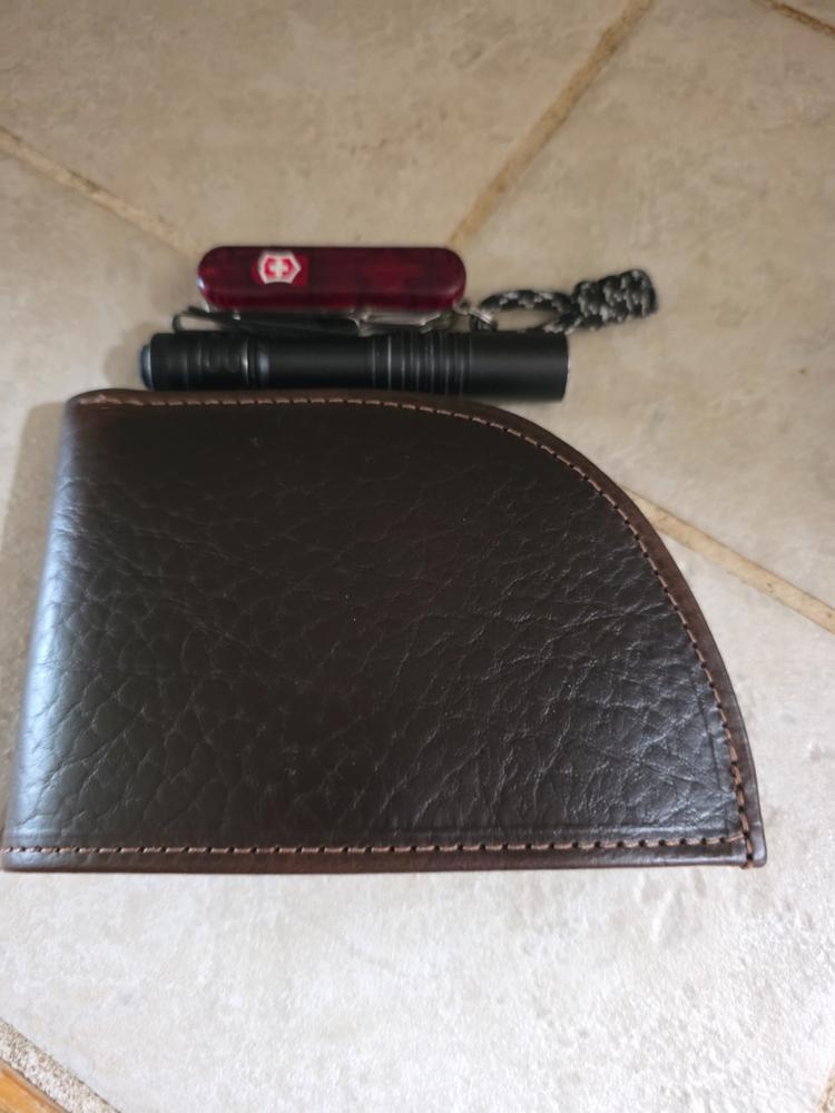 Nantucket Front Pocket Wallet in Horween Bison - Customer Photo From Joseph Dean
