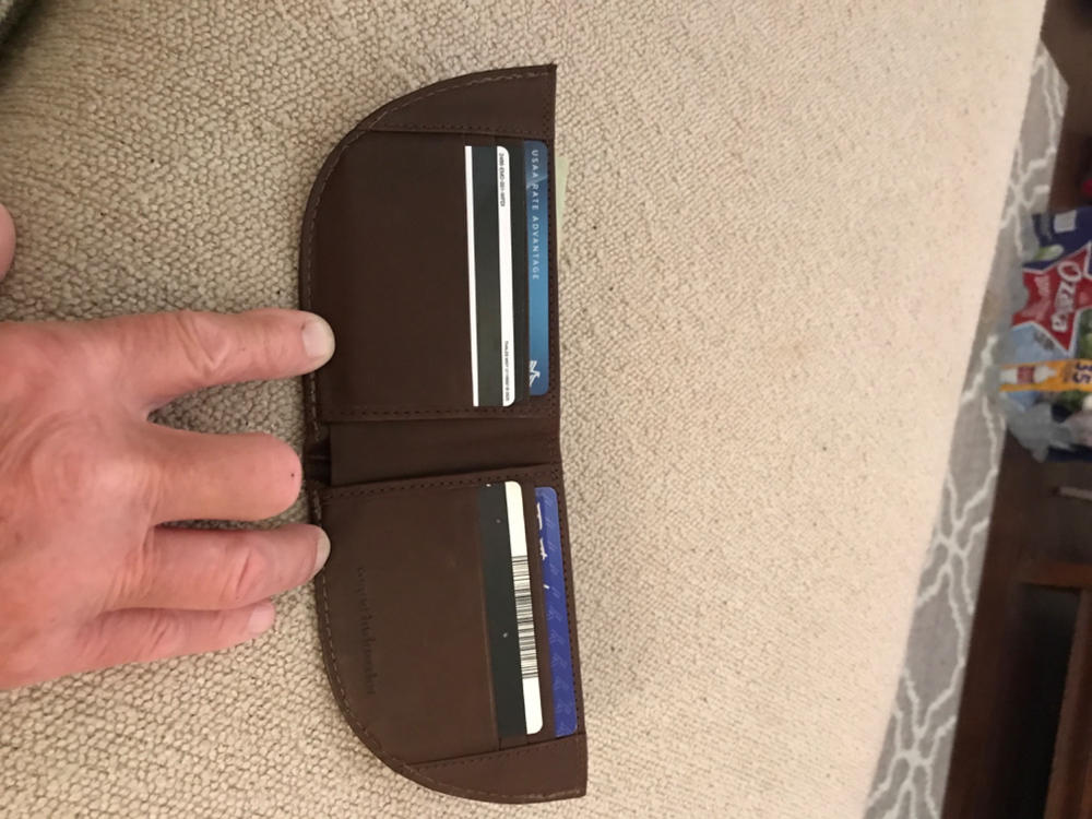 Nantucket Front Pocket Wallet in Horween Bison - Customer Photo From Fred Dale