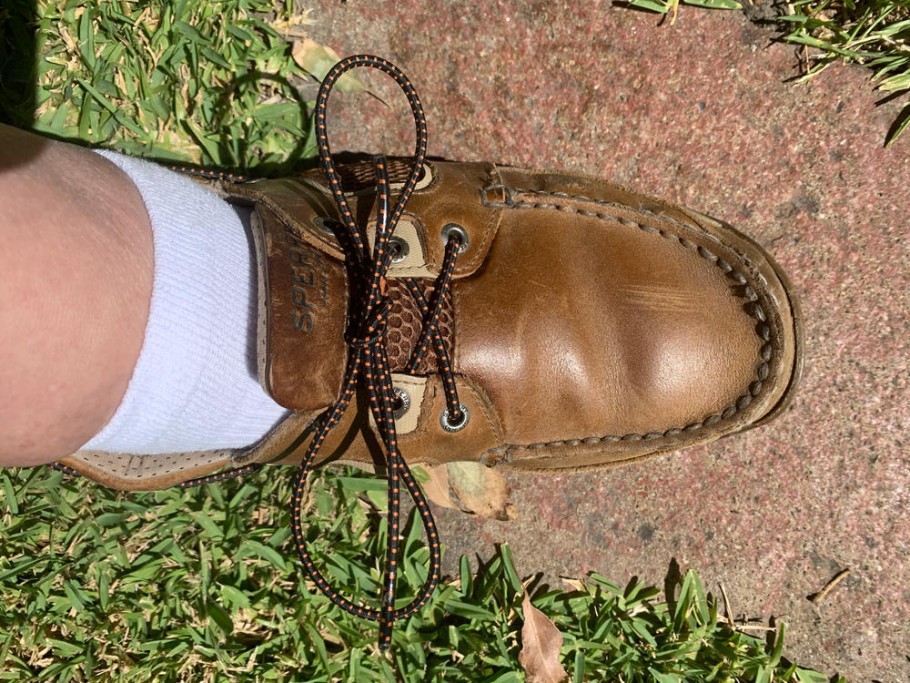 Black / Orange Elastic Laces - Customer Photo From Richard Matthews