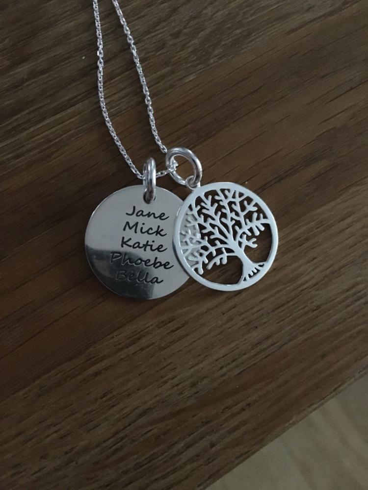 Personalised Family Tree Necklace - Customer Photo From Michael Nettleship