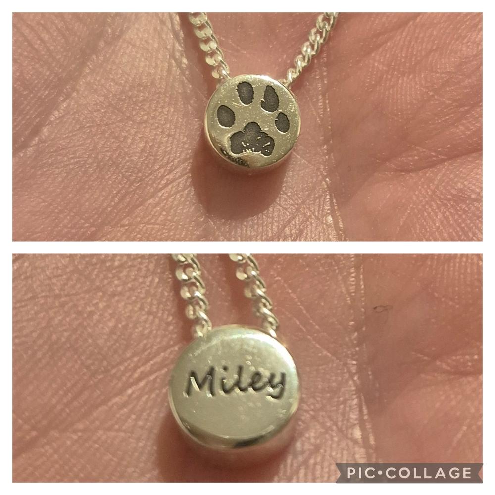 Family Necklace, One Pawprint Charm - Customer Photo From Kerry Gibson