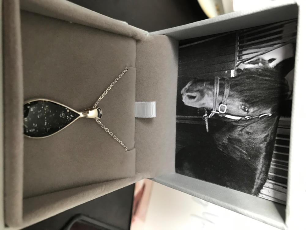 Memorial Ashes Teardrop Necklace - Customer Photo From Tracy E Beacham