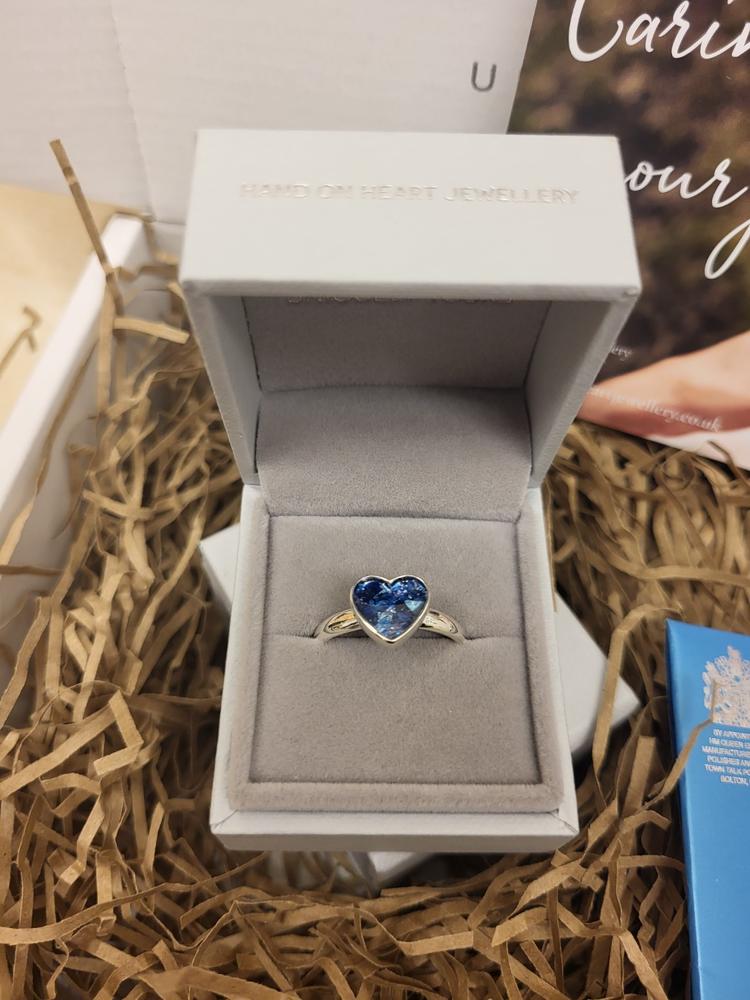 Memorial Ashes Heart Cremation Ring - Customer Photo From Kayleigh Fredericks