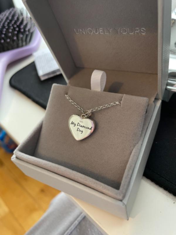 Cremation Ashes Small Heart Necklace - Customer Photo From Kirsty Henderson