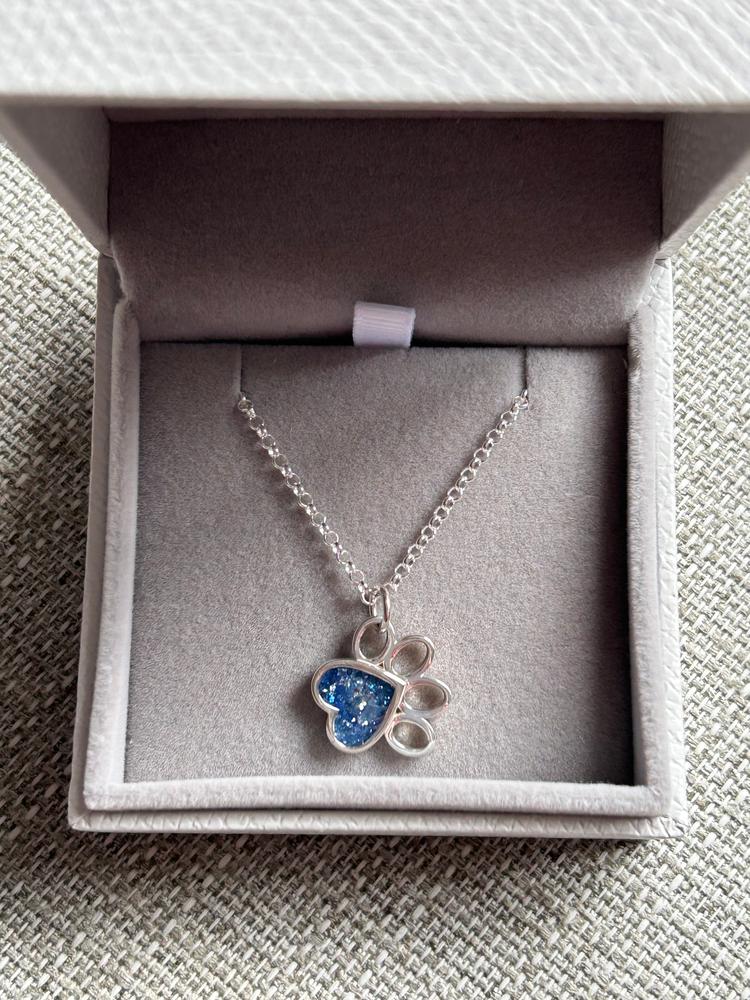 Paw Cremation Ashes Necklace - Customer Photo From Charlene