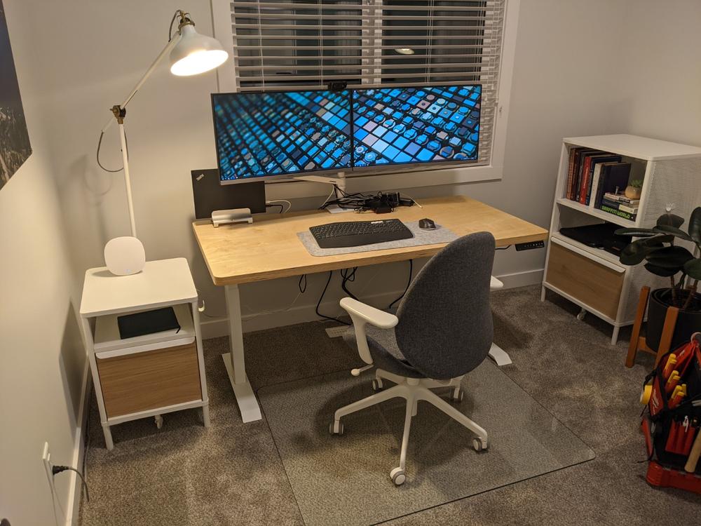 standing desk setup