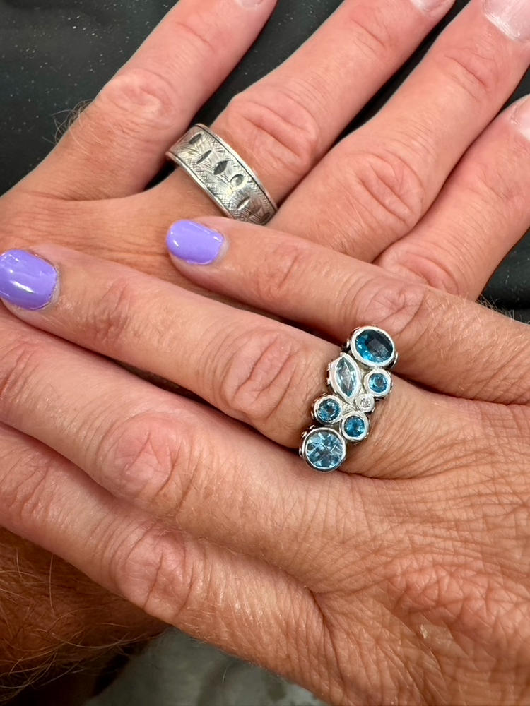 Marine Texture Spinner Ring - Customer Photo From Rick Leslie