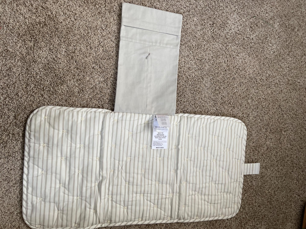 Striped On the Go Portable Changing Pad - Customer Photo From Courtney Allaire
