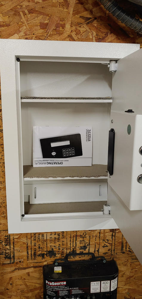 Mesa MAWS2113E Adjustable Wall Safe - Safe and Vault Store.com