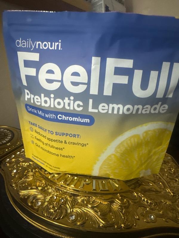 Daily Nouri FeelFull Prebiotic Lemonade Daily Fiber Drink Mix with Chromium - Customer Photo From jonathang55
