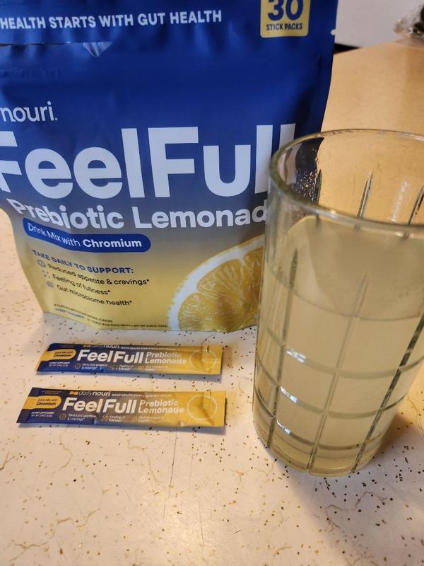 Daily Nouri FeelFull Prebiotic Lemonade Daily Fiber Drink Mix with Chromium - Customer Photo From michaelo39
