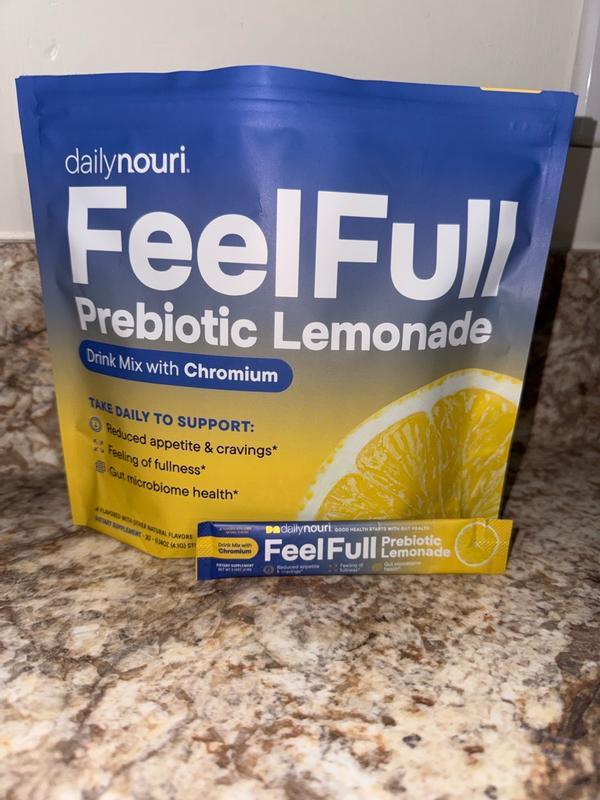 Daily Nouri FeelFull Prebiotic Lemonade Daily Fiber Drink Mix with Chromium - Customer Photo From ciera16