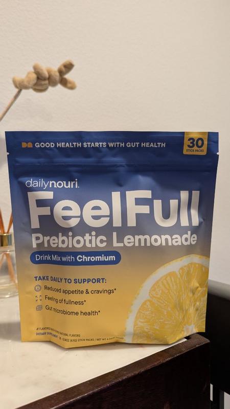 Daily Nouri FeelFull Prebiotic Lemonade Daily Fiber Drink Mix with Chromium - Customer Photo From londy626
