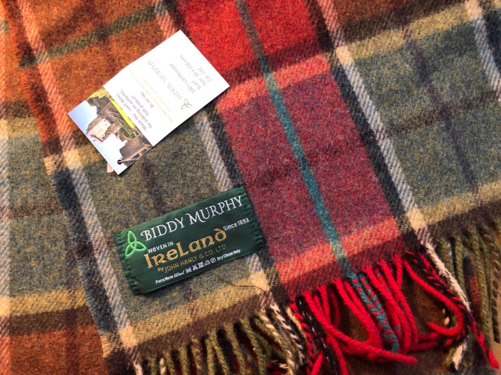100% Lambswool 12" W x 60" L Standard Length Irish Scarf Woven by our Maker-Partners at John Hanly & Company in Co. Tipperary, Ireland - Customer Photo From Anonymous