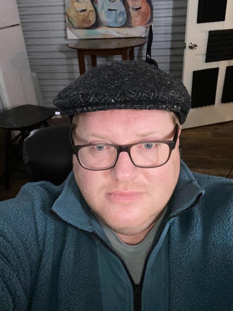 Flat Cap for Men Made in Ireland Irish Hat Flat Cap Fuller Fit 100% Irish Wool Made by John Hanly & Co. - Customer Photo From Shawn Shirley