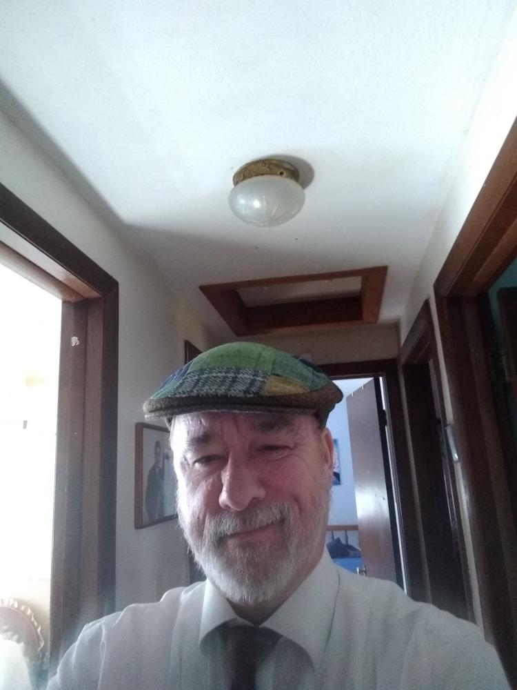 One of a Kind Irish Tweed Cap Patchwork Flat Cap Vintage Design Fuller Fit 100% Irish Wool Patches Made in Co. Tipperary Ireland - Customer Photo From Regan Clancy