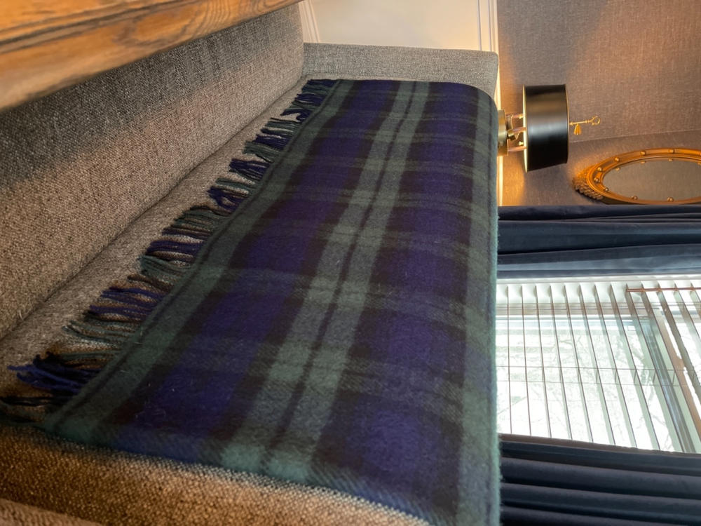 58" x 45" 100% Lambswool Small Throw Blanket Soft Woven by John Hanly & Company in Co. Tipperary, Ireland - Customer Photo From Anonymous