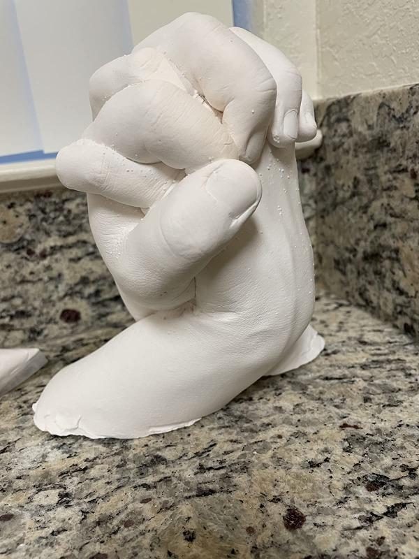Luna Bean Keepsake Hands Diy Plaster Statue Casting Kit