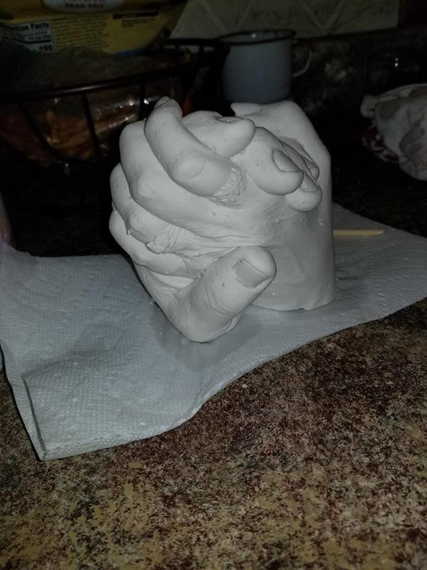 Bean Keepsake Hands Casting Kit  DIY Plaster Statue Molding Kit
