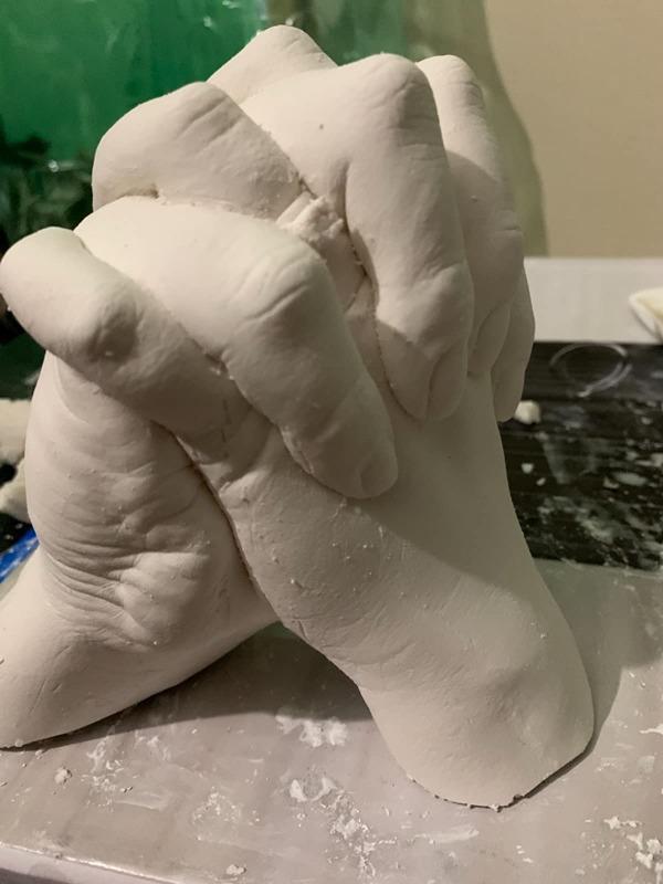 Luna Bean Keepsake Hands Casting Kit, DIY Plaster Statue Molding Kit
