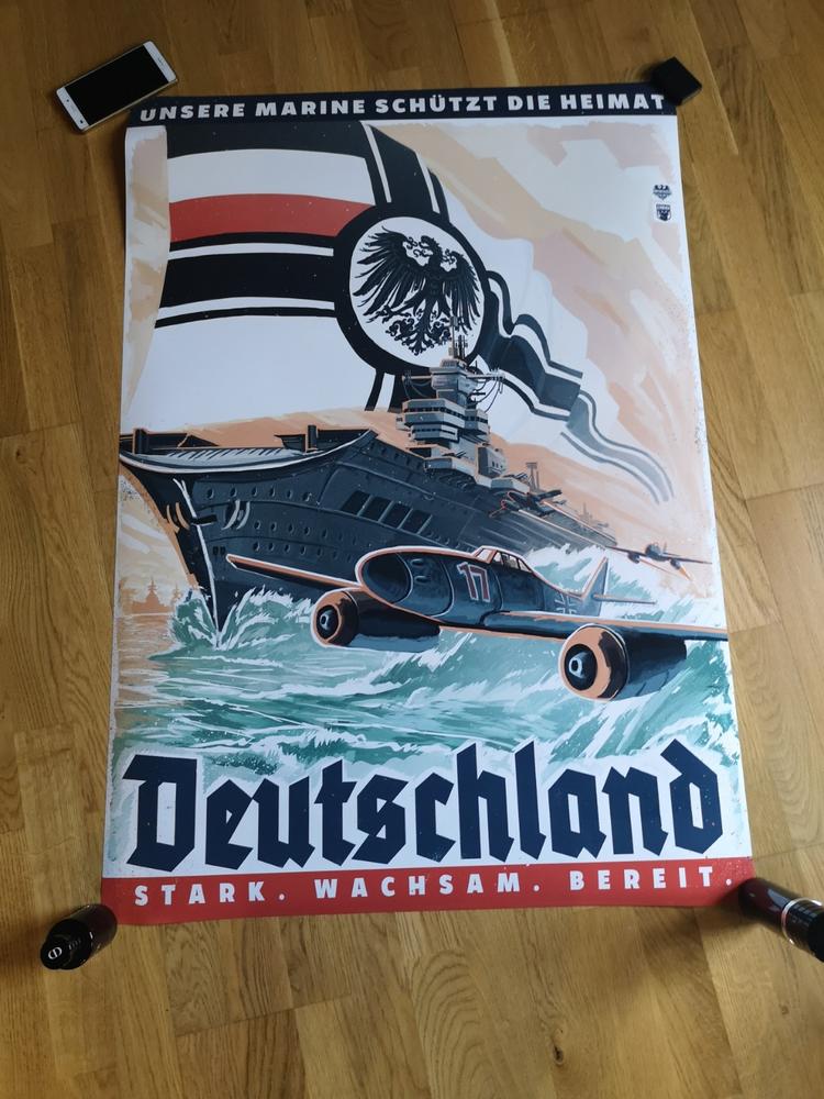 Kaiserreich - German Empire Propaganda Poster - Stark, Wachsam, Bereit. - Customer Photo From Andong D.