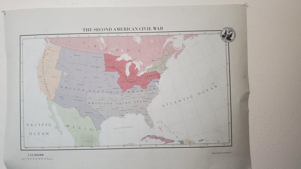 Aidan Maps - the Second American Civil War - Poster - Customer Photo From C.M