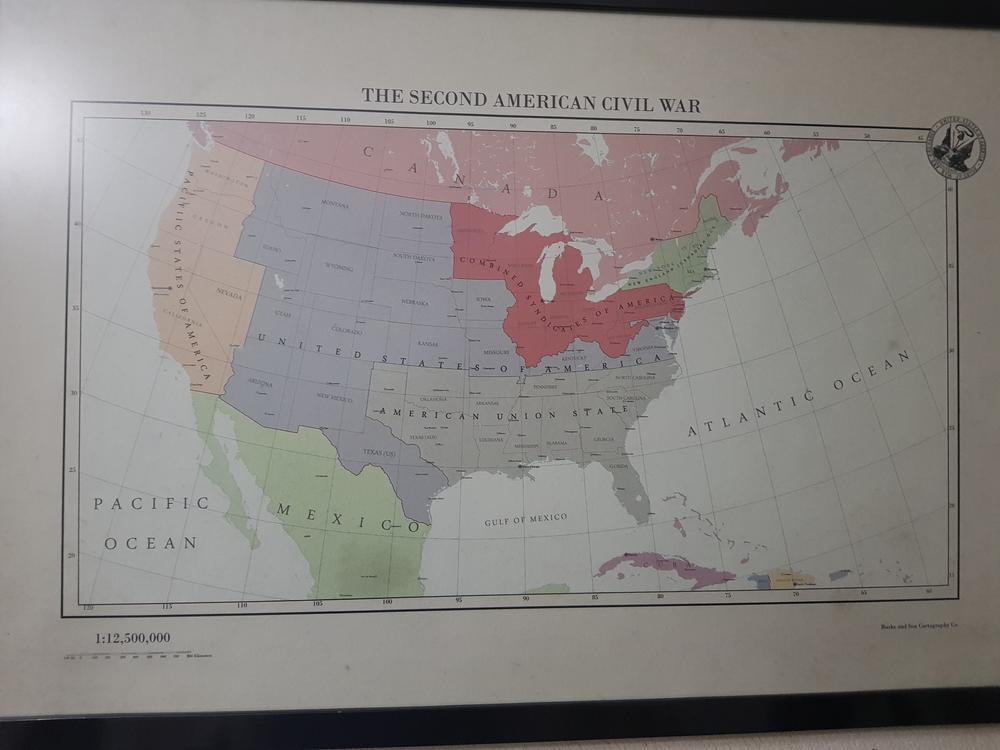 Aidan Maps - the Second American Civil War - Poster - Customer Photo From Juan Edmundo Heredia De la Fuente