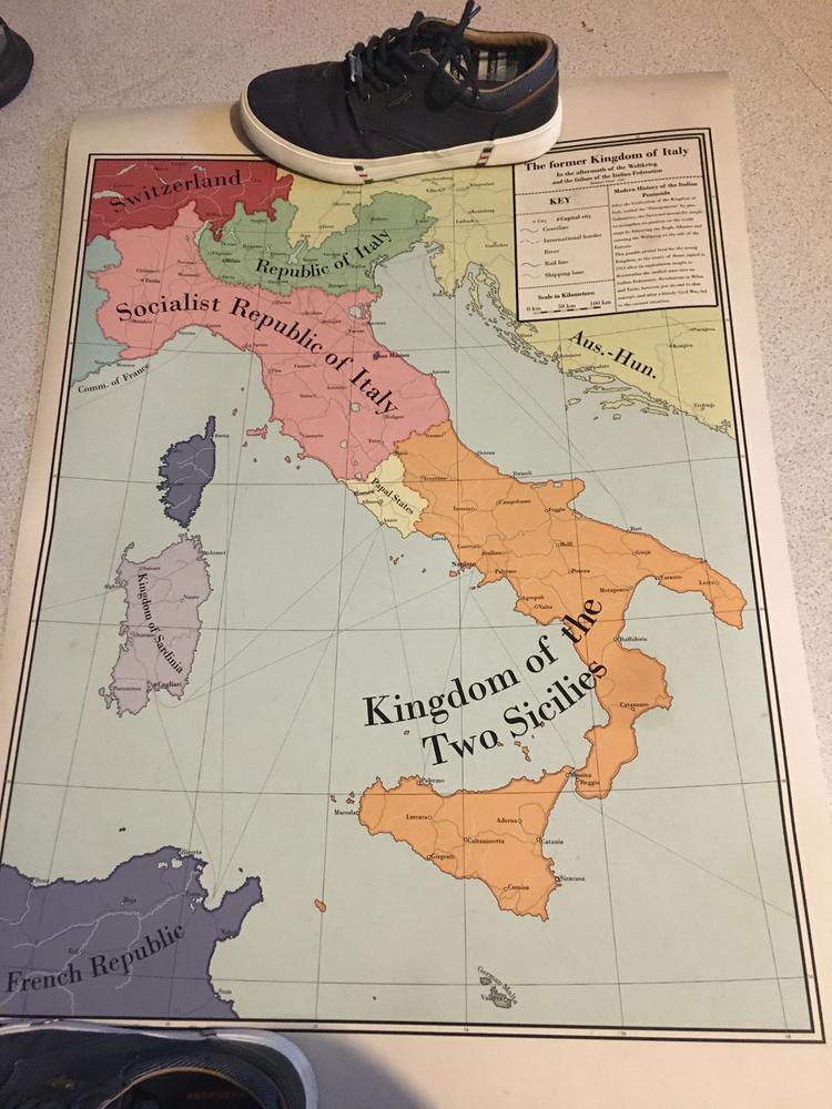Long Lang Lin Maps - Italy after the Weltkrieg - Poster - Customer Photo From Twitter Review