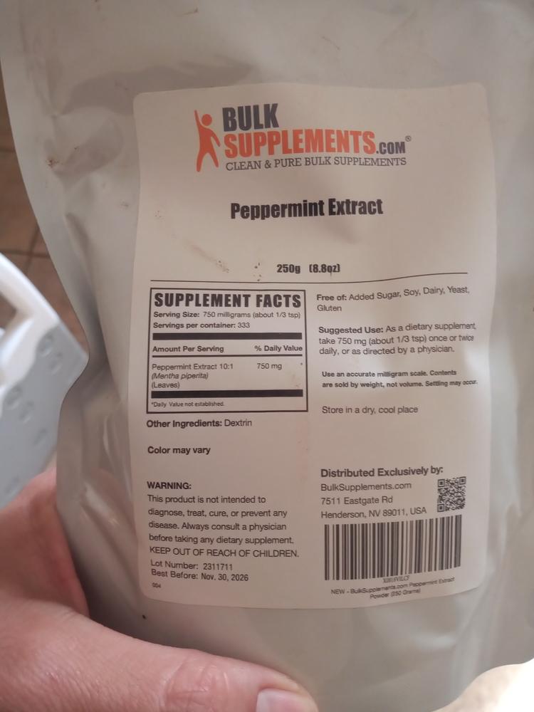 Peppermint Extract Powder - Customer Photo From John