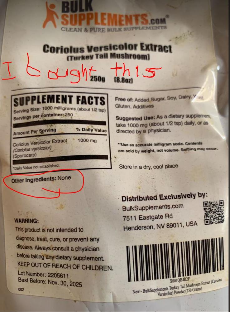 Turkey Tail Mushroom Extract Powder - Customer Photo From Ruth Butler