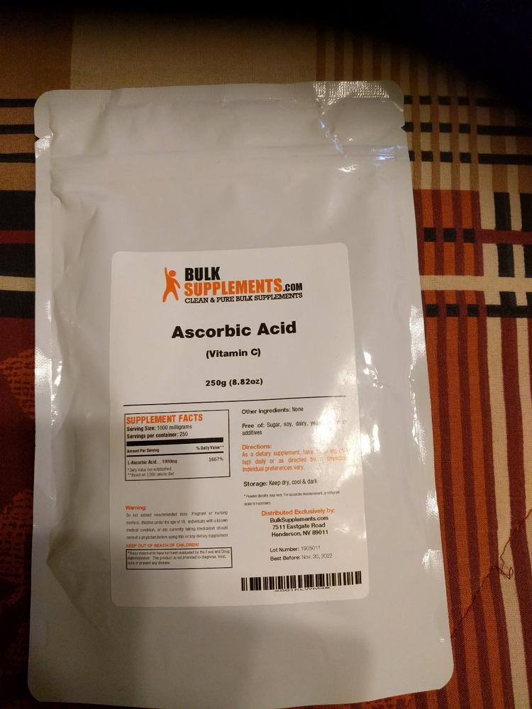 Ascorbic Acid (Vitamin C) - Customer Photo From Kevin Swanger