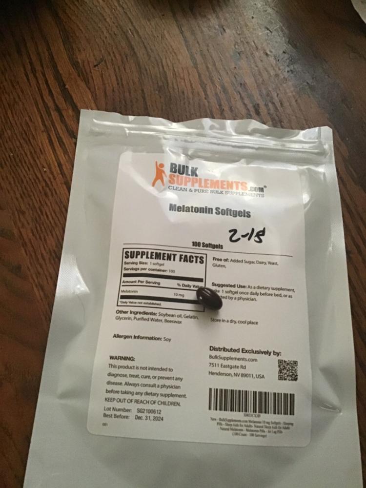 Melatonin Softgels - Customer Photo From Jeanett Russell