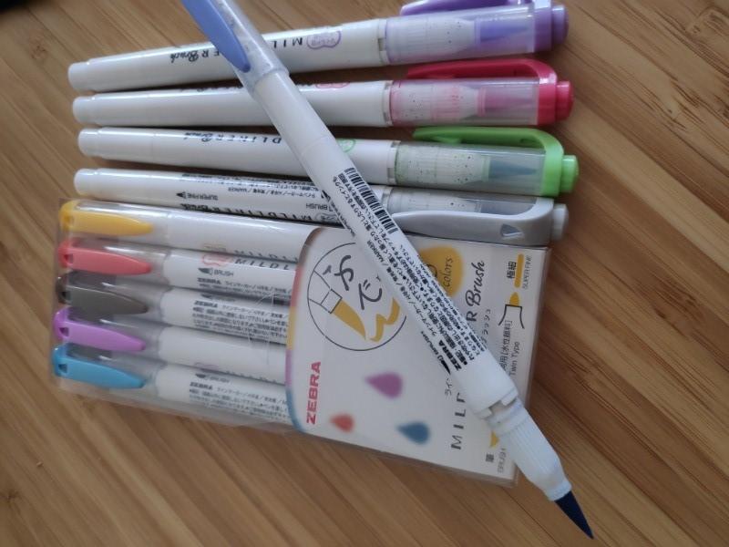 Zebra Mildliner Double-Sided Brush Pen - Fine/Brush Tip - 5 Colour Set (2 New Added Sets) - Customer Photo From Seii Chen