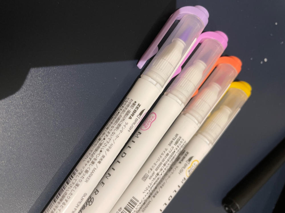 Zebra Mildliner Double-Sided Brush Pen - Fine/Brush Tip - Customer Photo From Ingrid Lau