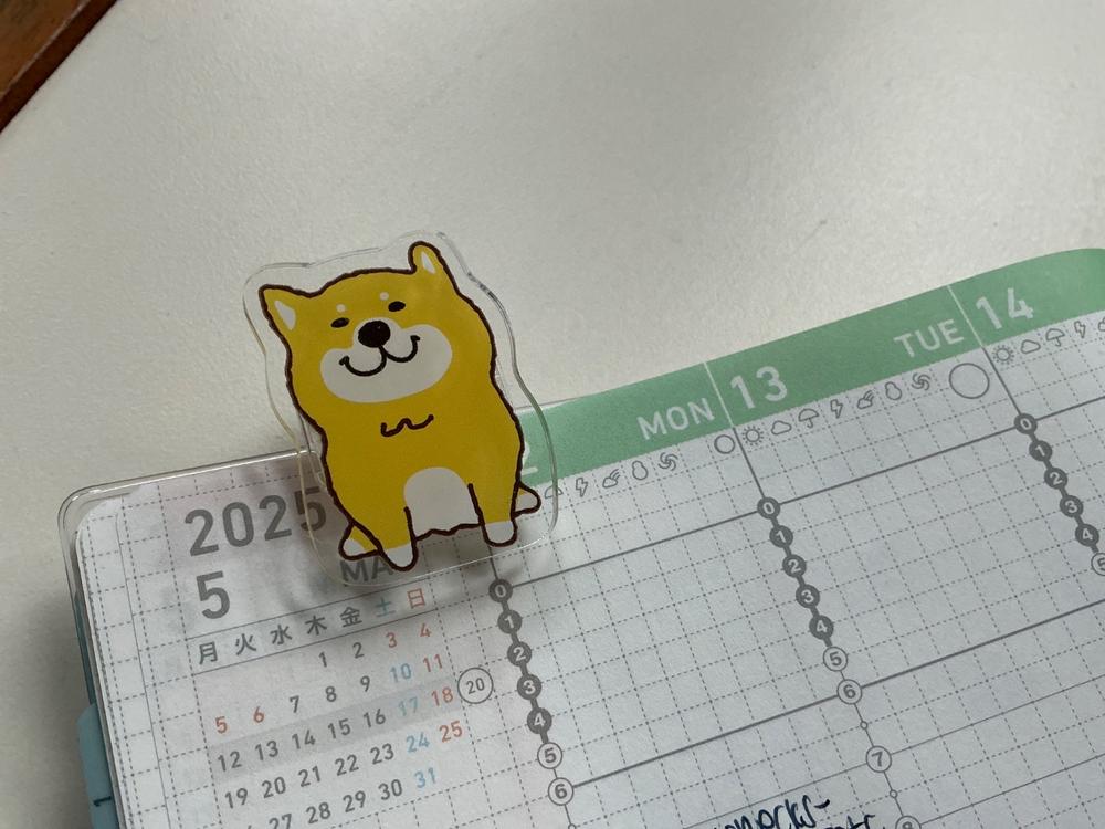 Pine Book 2-way Clear Clip - Pack of 2 - Shiba Inu - Customer Photo From Jenson Lee