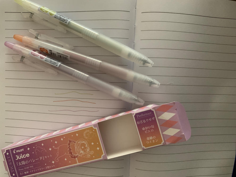 Pilot Juice Gel Pen Limited Edition - Circus Series Metallic Colours - 3 Colour Set - 0.5 mm - Customer Photo From Elena Baker