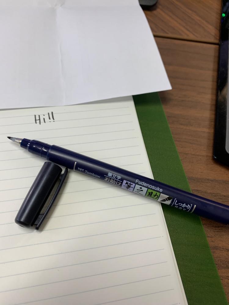 Tombow Fudenosuke Brush Pen - Hard Tip - Black Ink - Customer Photo From Danile Bickhoff