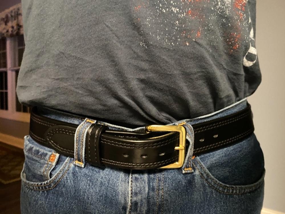 DOUBLE STITCHED, QUICK SHIP Dual-Layer Bullhide Gun Belt - Beltman