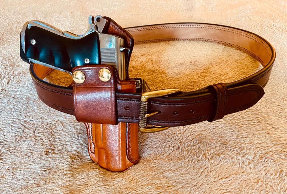 DOUBLE STITCHED, QUICK SHIP Dual-Layer Bullhide Gun Belt - Beltman