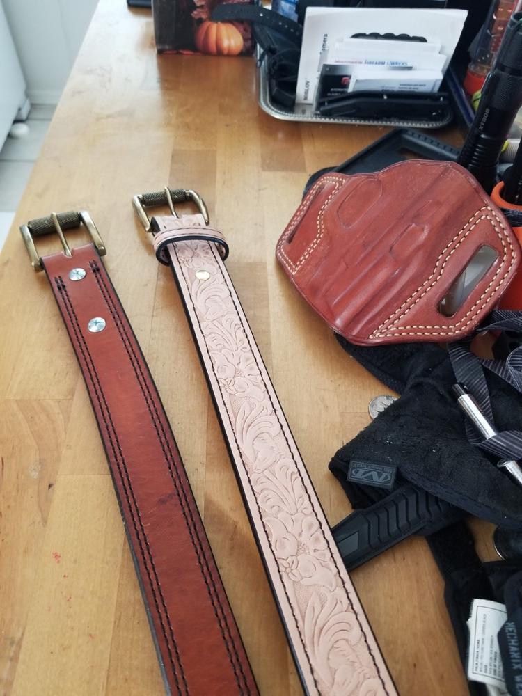 Embossed Dual-Layer Bullhide Gun Belt